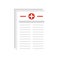 Medical pharmacist papers icon flat isolated vector