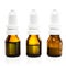 Medical pill bottles with naturopathic medicine liquid, isolated