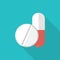 Medical pill icon.