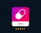 Medical pill sign icon. Drugs symbol. Vector