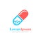 Medical pill vector logo