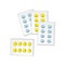 Medical Pills in Blister Packs on White Background