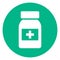 Medical pills bottle vector icon