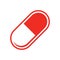 Medical pills icon - medicine illustration - health tablet - drug flat icon isolated on white background.