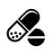 Medical pills vector icon