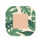 Medical Plaster Adorned With Monstera Leaf Pattern, Combining Functionality With Aesthetics Vector Illustration