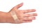 medical plaster or patch on hand isolated