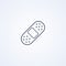 Medical plaster, vector best line icon