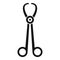 Medical pliers icon, simple style