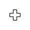 Medical plus icon. Hospital cross symbol