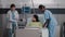 Medical practitioner doctor checking sick woman monitoring disease symptom