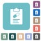 Medical prescription solid rounded square flat icons