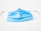 Medical Protective Blue Surgical Mask On White Background