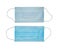Medical protective disposable surgical face mask - both sides. Healthcare and medical concept