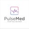 Medical Pulse Logo Design Template. Pulse Wave logo design concept. Health Pulse logo template vector Icon. Heart rate Medical