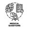 Medical Questions And Answers Vector Concept Black Illustrations