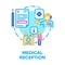 Medical Reception In Hospital Vector Concept Color