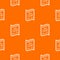 Medical recipe pattern vector orange