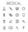 Medical related vector icon set.