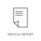 Medical Report linear icon. Modern outline Medical Report logo c