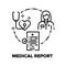Medical Report Vector Concept Black Illustration