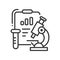 Medical research - line design single isolated icon