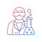 Medical researcher gradient linear vector icon