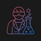 Medical researcher gradient vector icon for dark theme