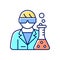 Medical researcher RGB color icon