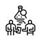 medical review officer examination mro line icon vector illustration