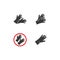 Medical safety gloves icon