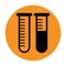 Medical samples in test tubes couple icon