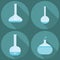 Medical science flat icon tubes