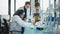 Medical Science Laboratory: Shot of Diverse Team Young Scientists Doing Analysis of Test Sample with