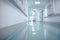 Medical and scientific background. Blurred futuristic corridor