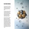 Medical scientific cell. Abstract graphic design of molecule structure, vector background for brochure, flyer or banner