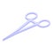 Medical scissors icon, isometric style