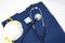 Medical scrub N95 respirators mask and stethoscope for professional