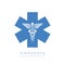 Medical service abstract vector logo