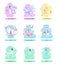 Medical and IT, service and industrial professions thin line concept vector illustrations set