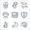 medical services line icons. linear set. quality vector line set such as ophtalmology, stomach, microscope, health insurance,