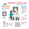 Medical sheckup infographic flat design