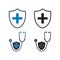 Medical Shield, Insurance Icon Set.