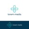 Medical sign logo using a simple and modern plus sign,logo for medical, pharmacy, pharmacy, hospital.With template vector