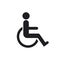 Medical silhouette icon. wheelchair silhouette icon. hospital silhouette icon