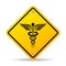 Medical snake caduceus vector sign