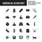 Medical solid icon set