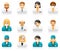Medical staff avatars - user icons of doctors and nurses