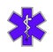 Medical Star of Life Blue and White