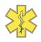 Medical Star of Life Yellow